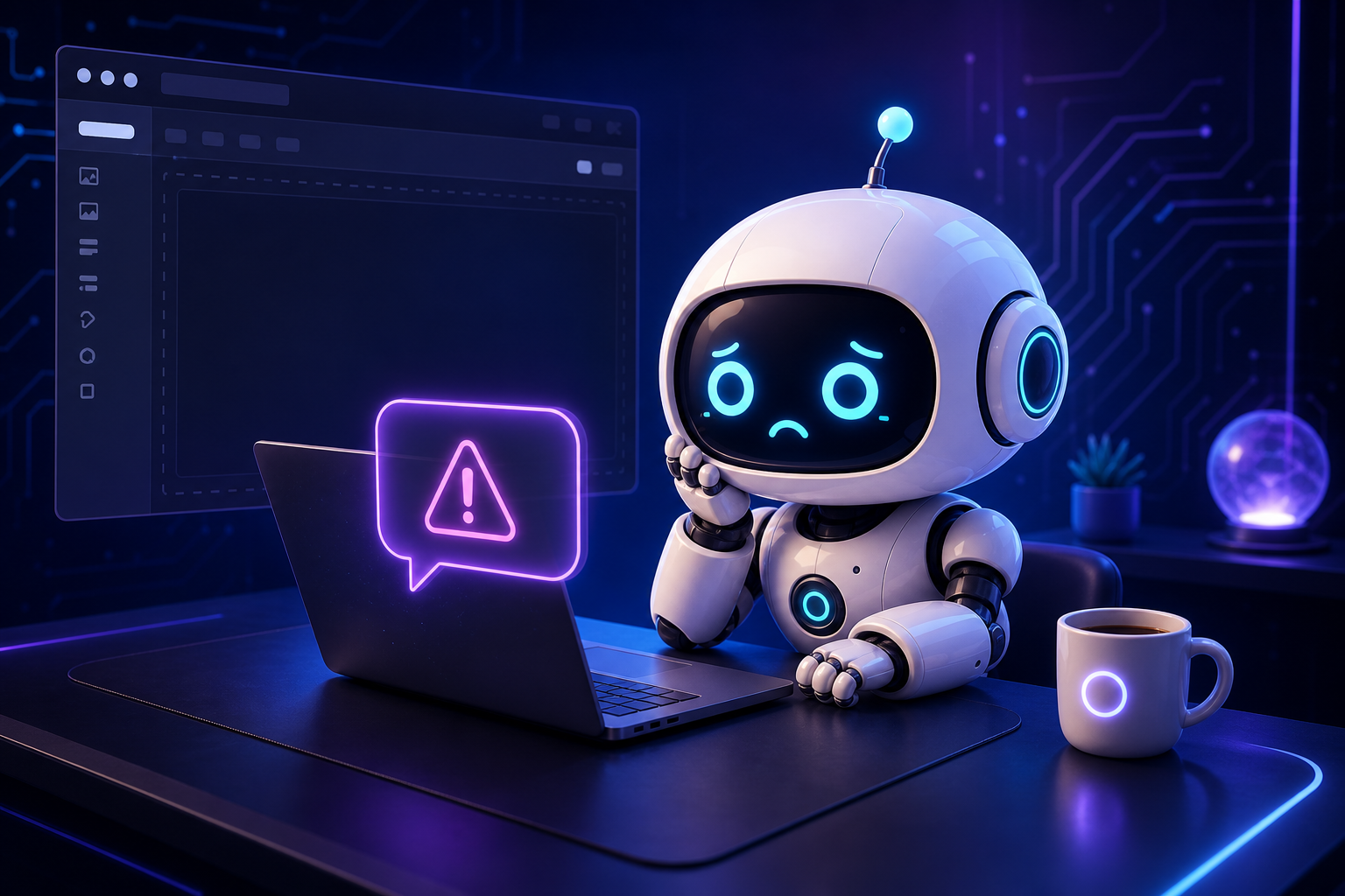 AIにアフィリエイトは難しいと言われ、ブログを書き始める白いロボット